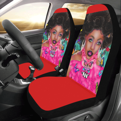 FLYYAYY SEAT COV RED Car Seat Covers (Set of 2)