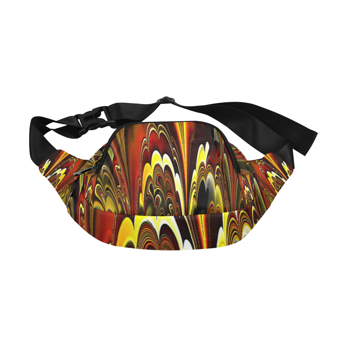 marbled fractal 417 A by JamColors Fanny Pack/Small (Model 1677)