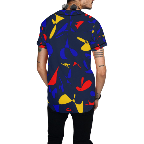 zappwaits abstract 04 All Over Print Baseball Jersey for Men (Model T50)