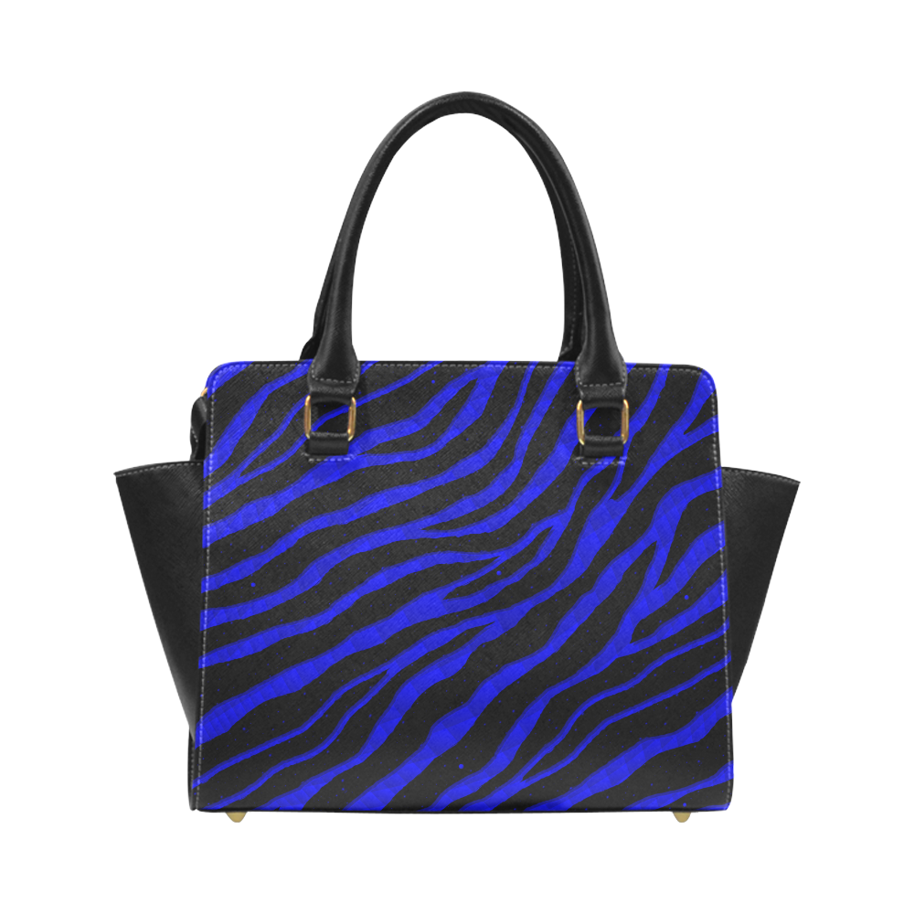 Ripped SpaceTime Stripes - Blue Classic Shoulder Handbag (Model 1653)