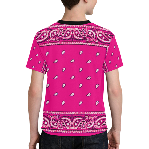 KERCHIEF PATTERN PINK Kids' All Over Print T-shirt (Model T65)