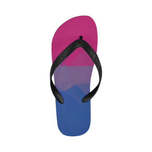 Geometric Bisexual Pride Flip Flops for Men/Women (Model 040)