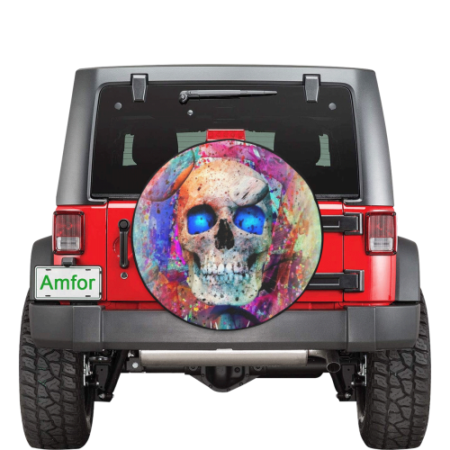 Skull by Nico Bielow 32 Inch Spare Tire Cover