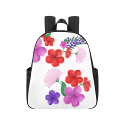 BUNCH OF FLOWERS Multi-Pocket Fabric Backpack (Model 1684)