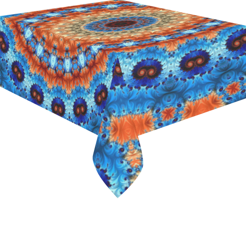 Kaleidoscope Cotton Linen Tablecloth 52"x 70"