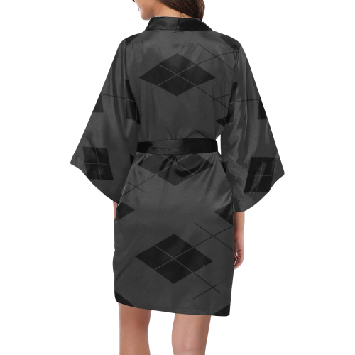 Harlequin Black Diamonds Kimono Robe