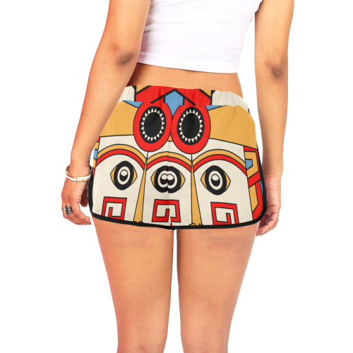 Aztec Religion Tribal Women's All Over Print Relaxed Shorts (Model L19)