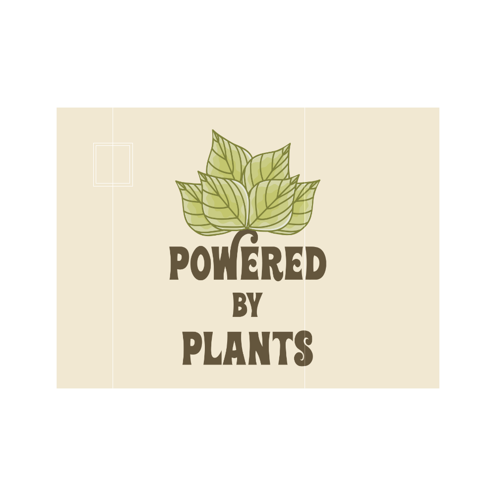 Powered by Plants (vegan) Neoprene Water Bottle Pouch/Small