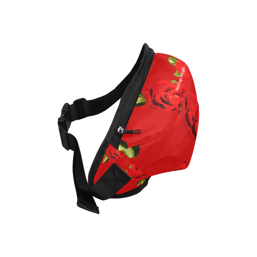 Fairlings Delight's Floral Luxury Collection- Red Rose Fanny Pack/Large 53086a2 Fanny Pack/Large (Model 1676)