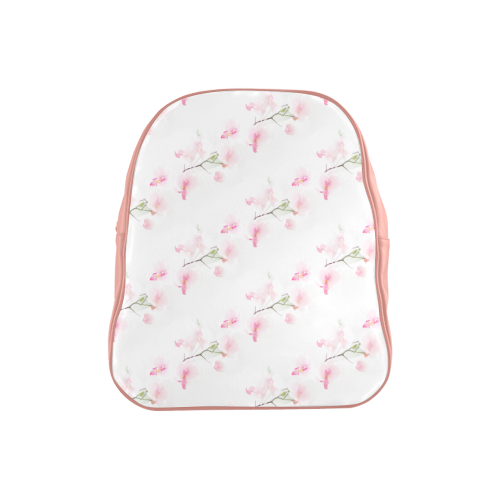PATTERN ORCHIDÉES School Backpack (Model 1601)(Small)