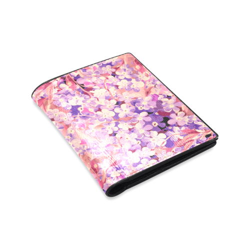 flower pattern Men's Leather Wallet (Model 1612)