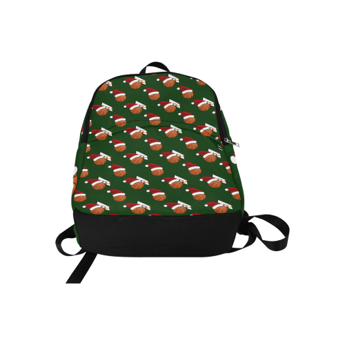 Santa Hat Basketball Christmas Fabric Backpack for Adult (Model 1659)