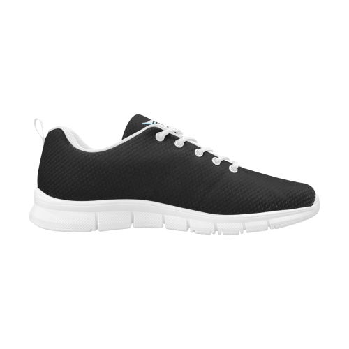hannmusic blk/wht low tops Men's Breathable Running Shoes (Model 055)