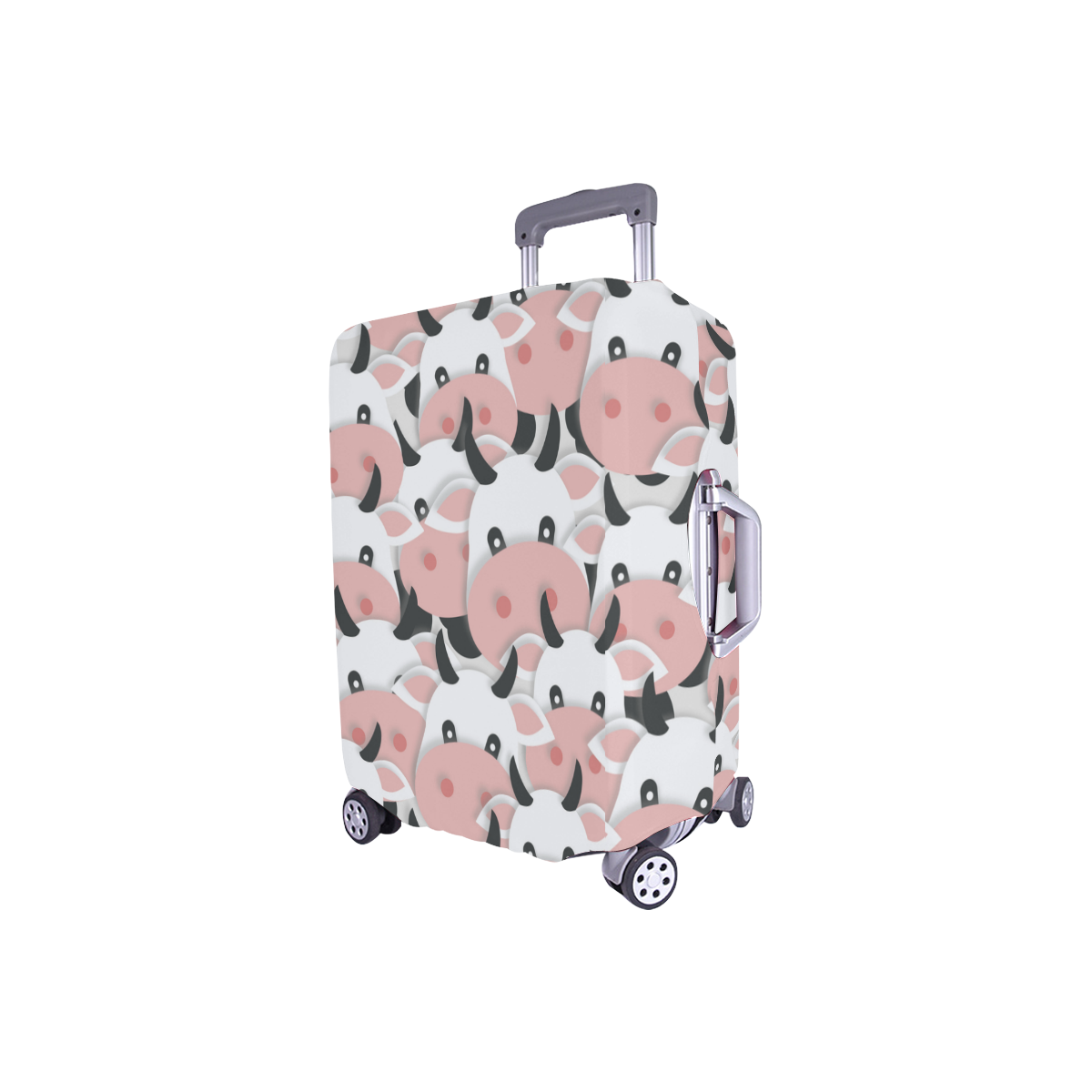 Herd of Cartoon Cows Luggage Cover/Small 18"-21"