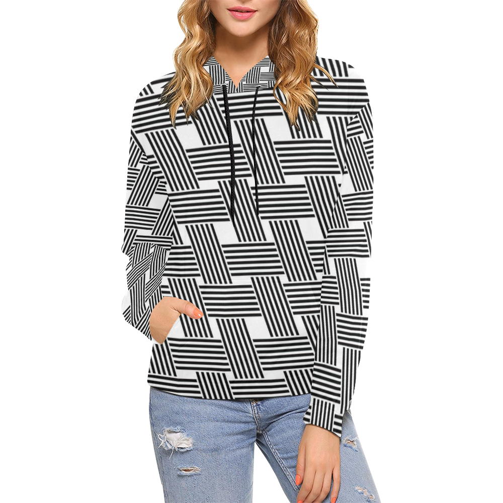43sw All Over Print Hoodie for Women (USA Size) (Model H13)