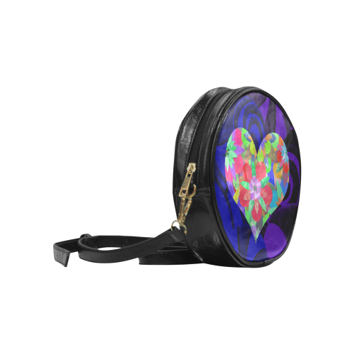 HeartFlower1 by MacAi & Co Round Sling Bag (Model 1647)