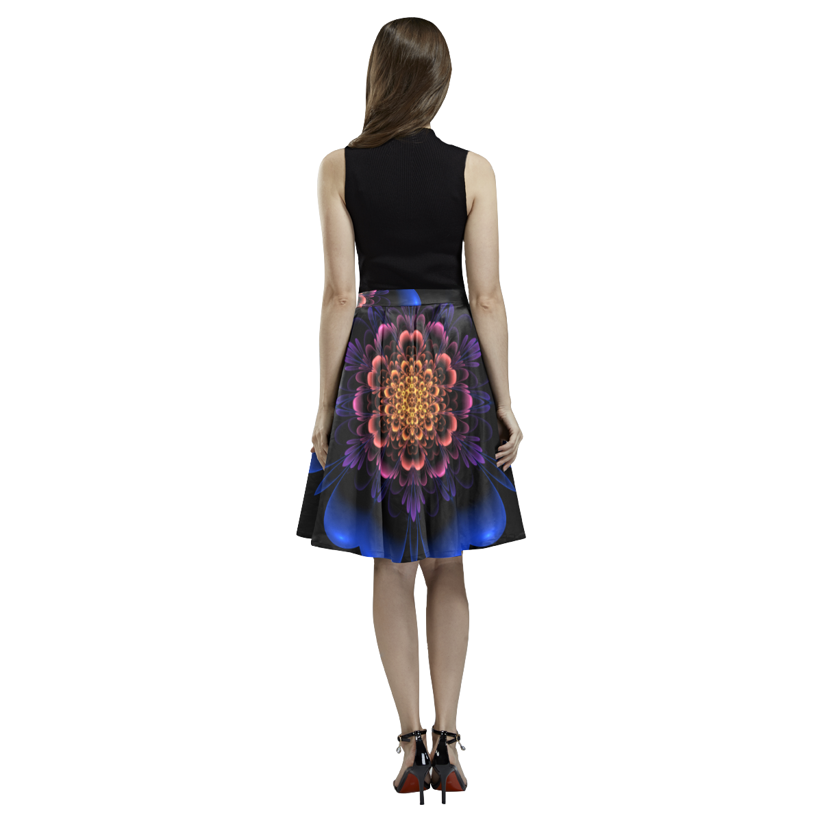 Six Sided Beauty Melete Pleated Midi Skirt (Model D15)