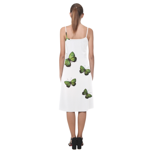 Arhopala horsfield butterflies painting Alcestis Slip Dress (Model D05)