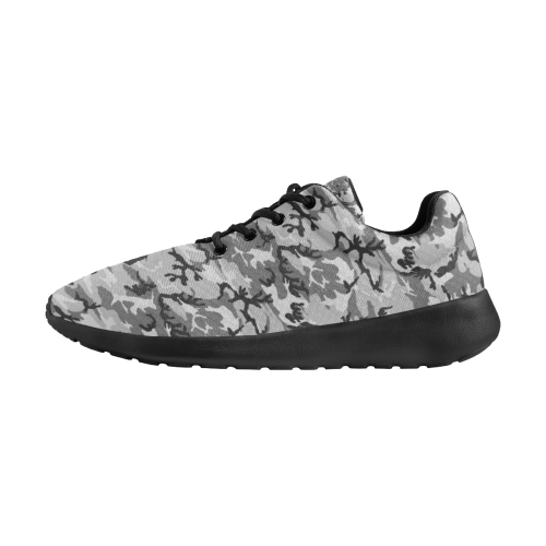 Woodland Urban City Black/Gray Camouflage Men's Athletic Shoes (Model 0200)