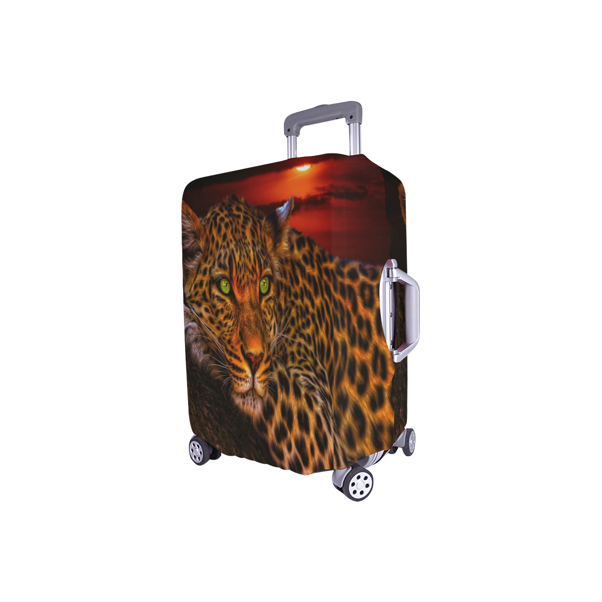 Leopard Sunset Luggage Cover/Small 18"-21"