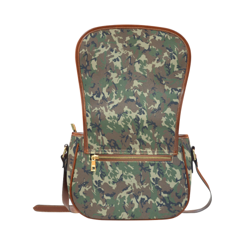 Forest Camouflage Pattern Saddle Bag/Small (Model 1649) Full Customization