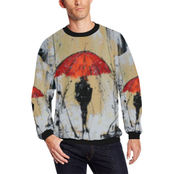 Darkest Night All Over Print Crewneck Sweatshirt for Men/Large (Model H18)