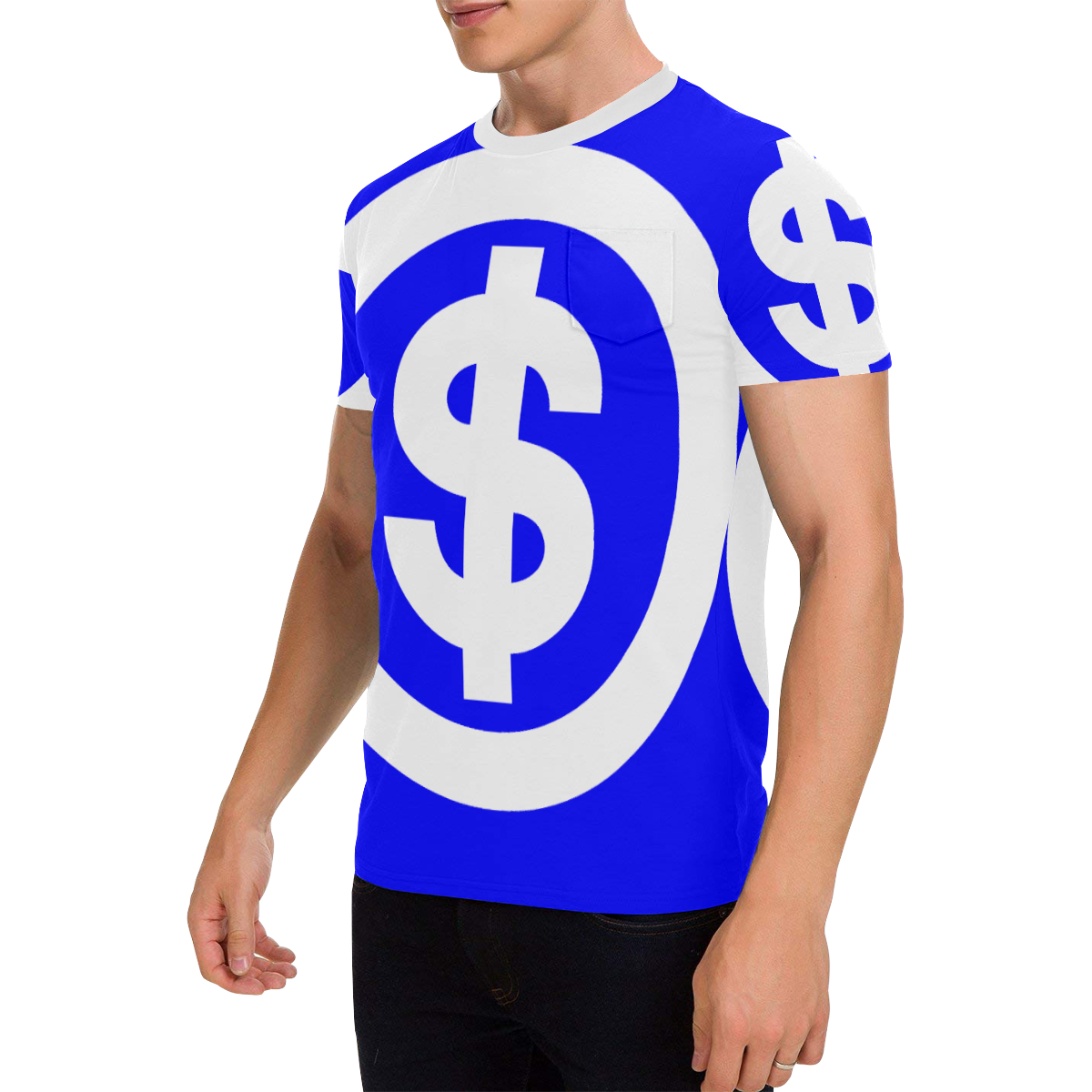 DOLLAR SIGNS 2 Men's All Over Print T-Shirt with Chest Pocket (Model T56)