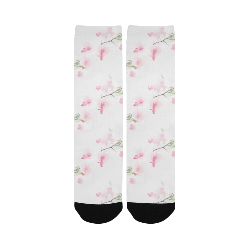 Pattern Orchidées Custom Socks for Women