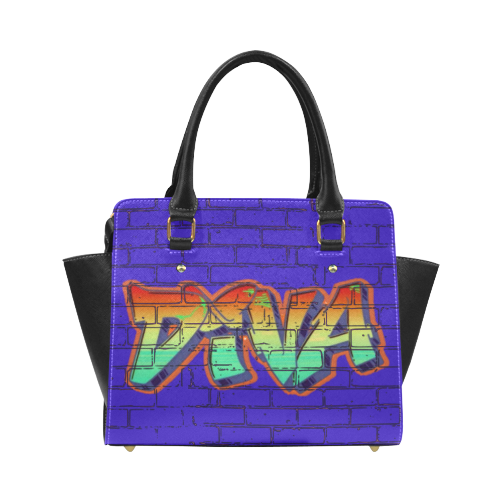 Graffiti Diva Blue Classic Shoulder Handbag (Model 1653)