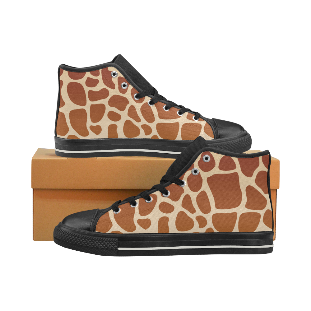 Toppers animal print Women's Classic High Top Canvas Shoes (Model 017)