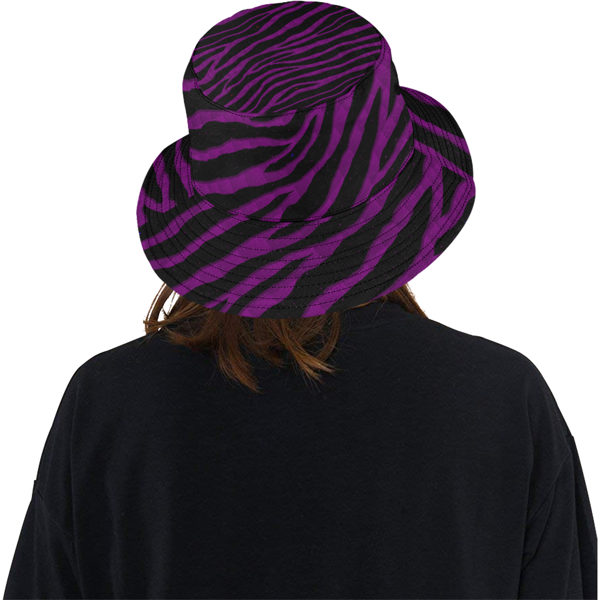 Ripped SpaceTime Stripes - Purple All Over Print Bucket Hat