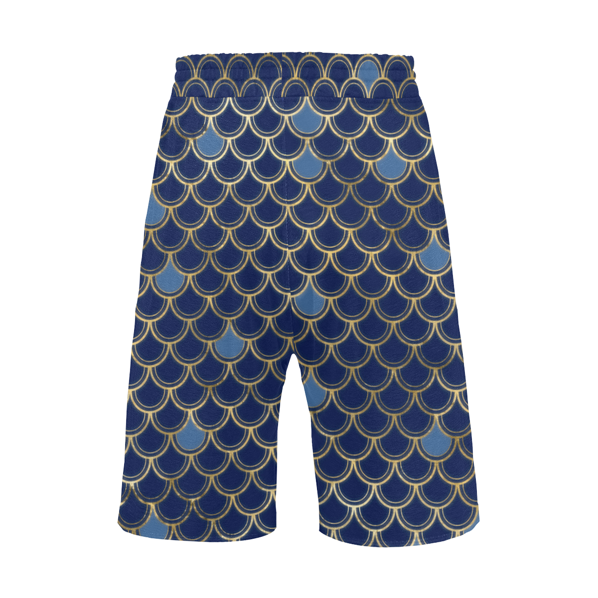 Marcelo gold and navy mermaid Men's All Over Print Casual Shorts (Model L23)
