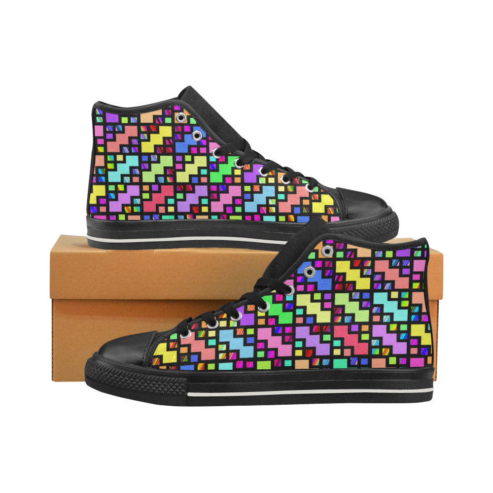 80sblox High Top Canvas Shoes for Kid (Model 017)