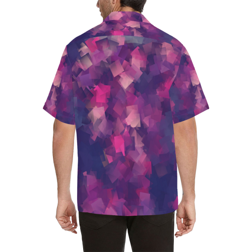 purple pink magenta cubism #modern Hawaiian Shirt (Model T58)