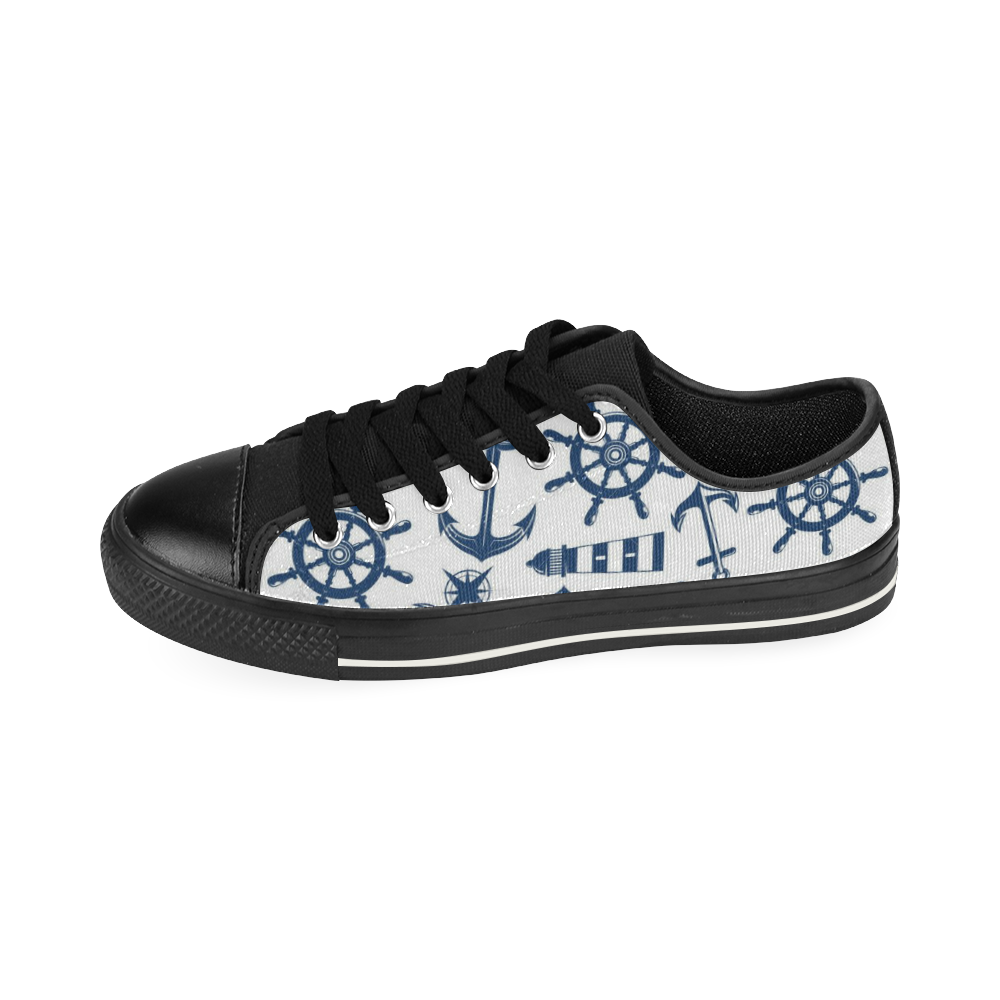 anchor Low Top Canvas Shoes for Kid (Model 018)