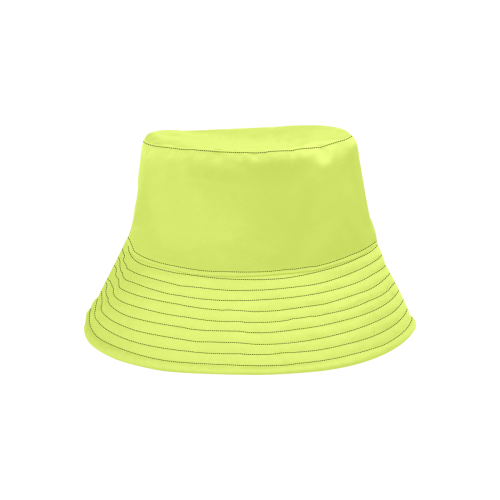 Light Daffodil Yellow Solid Color All Over Print Bucket Hat