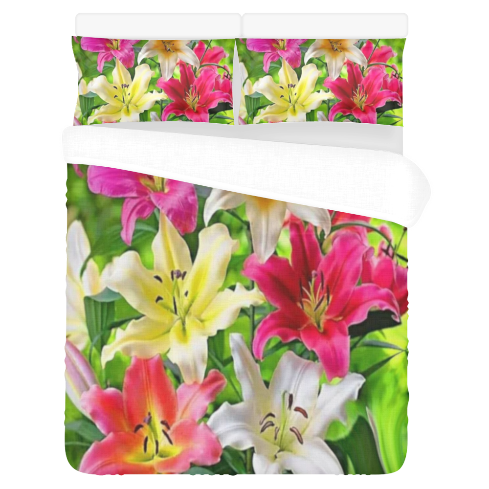 Real flowers 3-Piece Bedding Set