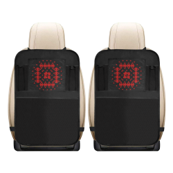 Black and Red Playing Card Shapes Diamonds Car Seat Back Organizer (2-Pack)
