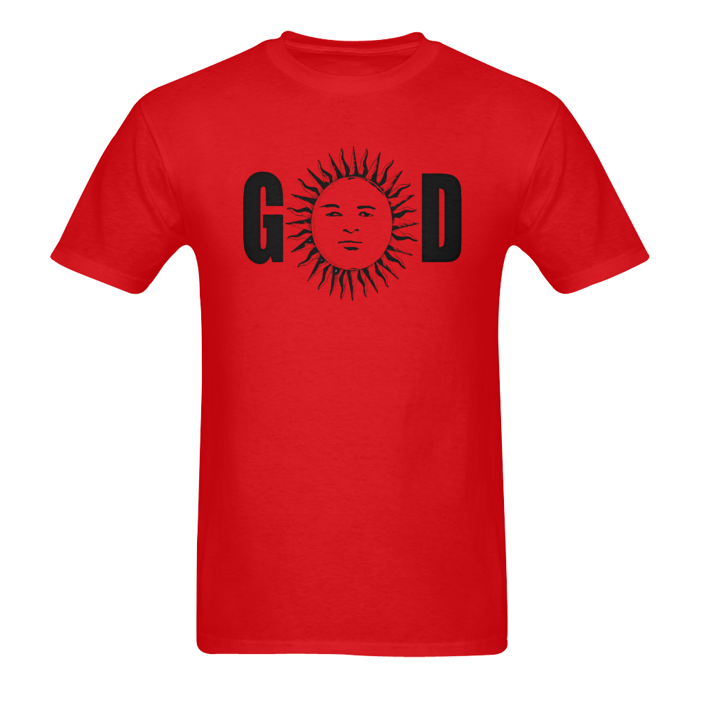 GOD Men Tee Red Men's T-Shirt in USA Size (Two Sides Printing)