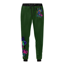 Break Dancing Colorful / Green Men's All Over Print Sweatpants/Large Size (Model L11)