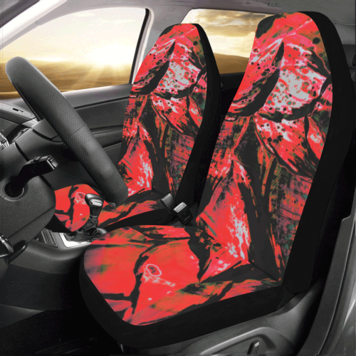 Red Dark Crew Unit Covers Car Seat Covers (Set of 2)