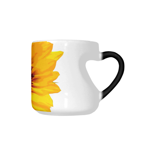 Sunny Sunflower - The Nature Is Shining Heart-shaped Morphing Mug