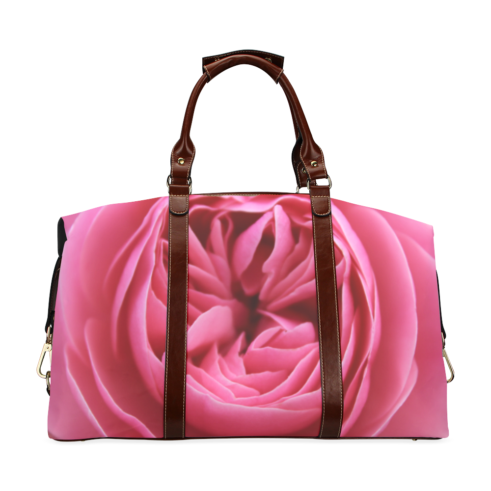 Rose Fleur Macro Classic Travel Bag (Model 1643) Remake