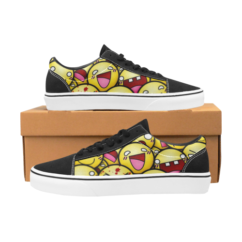 skate emoji002 Men's Low Top Skateboarding Shoes (Model E001-2)