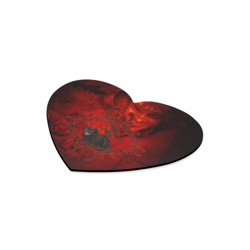 Funny angry cat Heart-shaped Mousepad