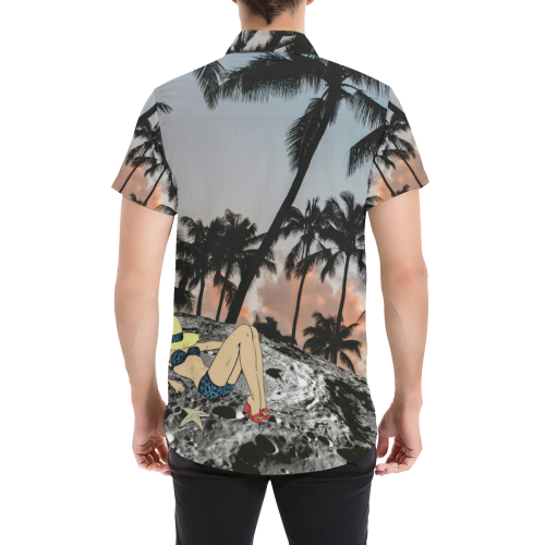 On vacation Men's All Over Print Short Sleeve Shirt (Model T53)