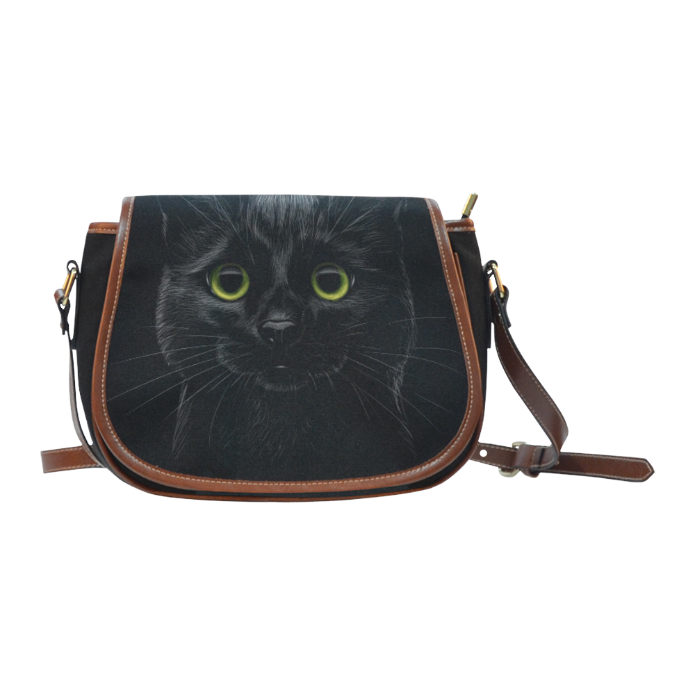Black Cat Saddle Bag/Small (Model 1649) Full Customization