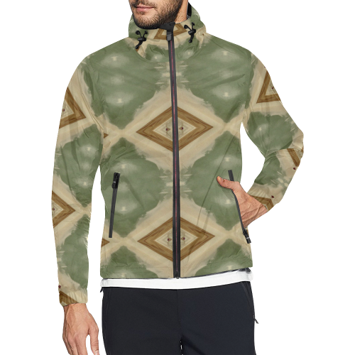 Geometric Camo Unisex All Over Print Windbreaker (Model H23)