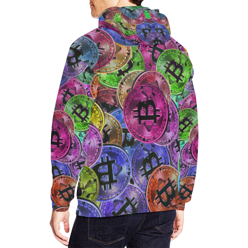 BITCOIN 2 All Over Print Hoodie for Men (USA Size) (Model H13)