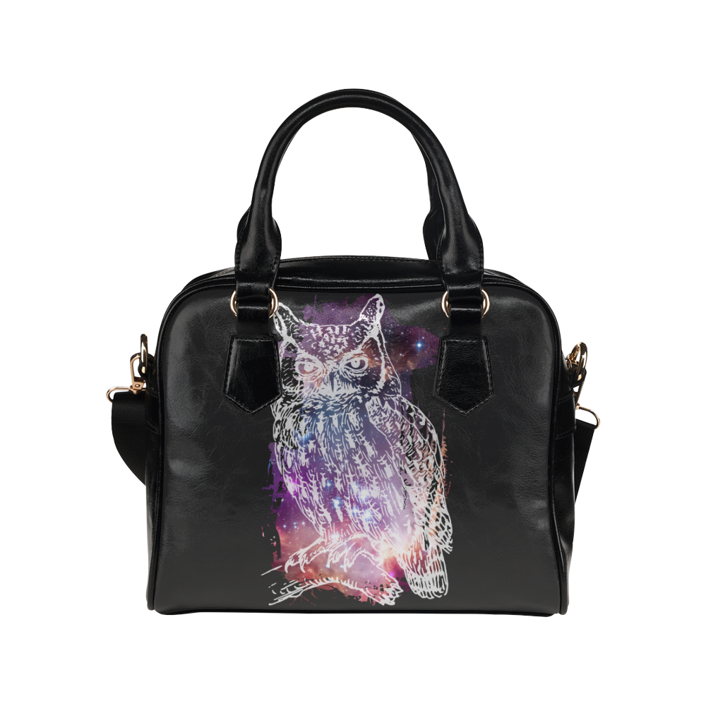 Cosmic Owl - Galaxy - Hipster Shoulder Handbag (Model 1634)